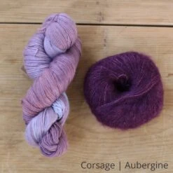 Quilted Feather Yarn Kit(Quilted Feather Yarn Kit) 24 Quilted Feather Yarn Kit(Quilted Feather Yarn Kit) -Stolen Yarn Store Corsage aubergine