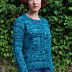 Tangential Blues Sweater Pattern(Tangential Blues) -Stolen Yarn Store IMG 3628