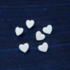 13 Mm White Heart Buttons | Set Of 6(13 Mm White Heart Buttons Set Of 6)