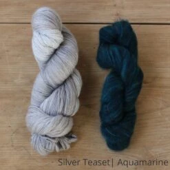 Quilted Feather Yarn Kit(Quilted Feather Yarn Kit) 29 Quilted Feather Yarn Kit(Quilted Feather Yarn Kit) -Stolen Yarn Store Silver Aqua