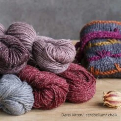 Feather Wave Cowl Yarn Kit(Feather Wave Cowl Yarn Kit) -Stolen Yarn Store dare kitten cerebellum chalk