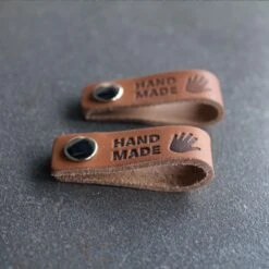 Leather Tags With Snap(Leather Tags With Snap) -Stolen Yarn Store handmademid b2